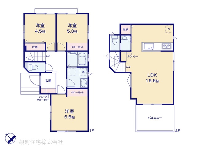 G00350485 神奈川県横浜市戸塚区戸塚町 中古一戸建て 3620万円【間取図】