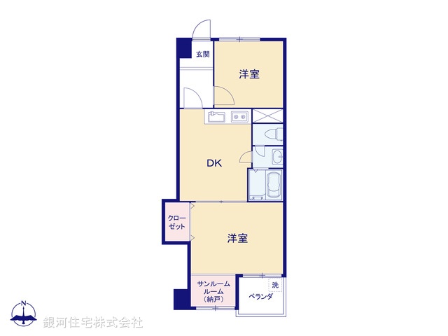 G00357312 東京都台東区根岸１丁目 中古マンション 2080万円【間取図】