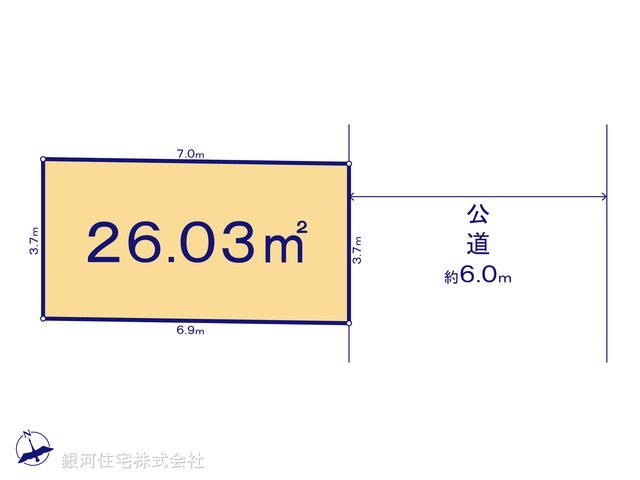 G00359193 東京都台東区橋場２丁目 土地 1380万円【区画図】