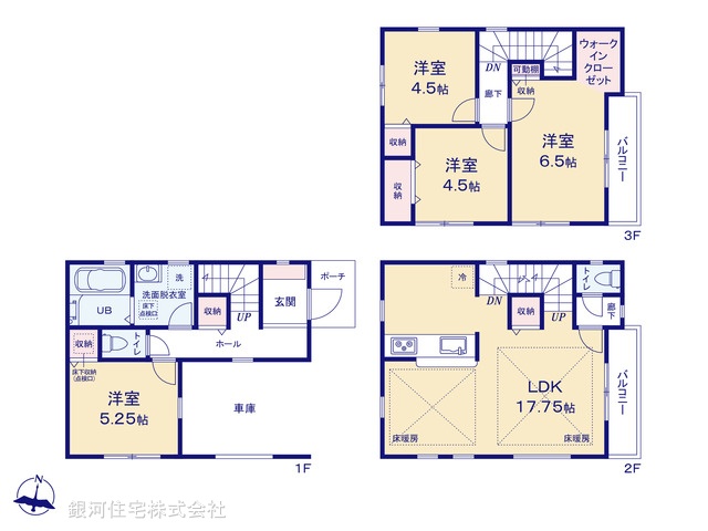 G00359752 埼玉県戸田市川岸２丁目 新築一戸建て 4980万円【間取図】