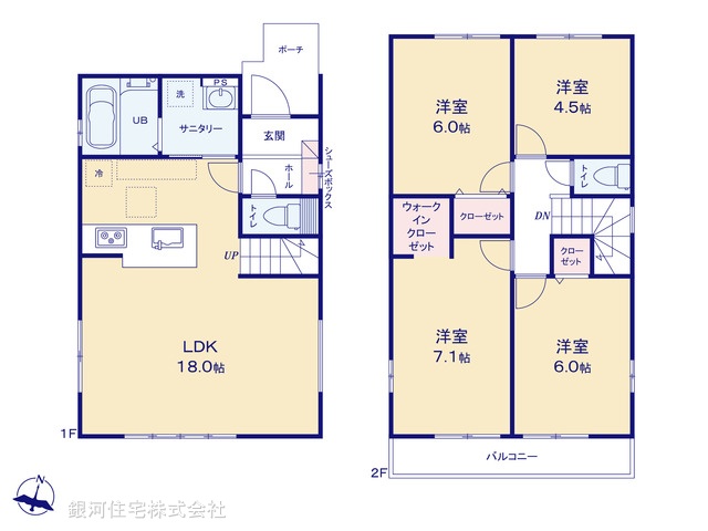 G00364630 埼玉県さいたま市岩槻区加倉５丁目 新築一戸建て 2599万円【間取図】