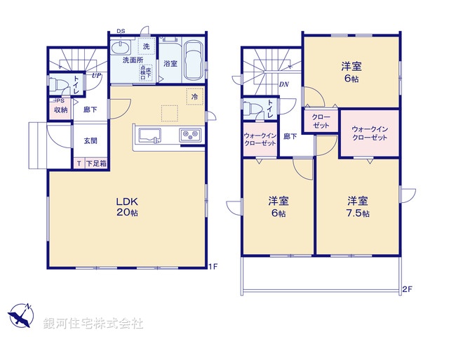 G00366841 埼玉県戸田市笹目５丁目 新築一戸建て 4499万円【間取図】