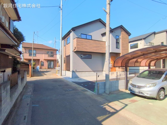 G00367840 埼玉県上尾市柏座３丁目 新築一戸建て 4899万円 土地面積94.42m² (約28.56坪) 建物面積104.59m² (約31.63坪) 間取り４ＬＤＫ 築年月2025年02月(築１年以内)【外観3】