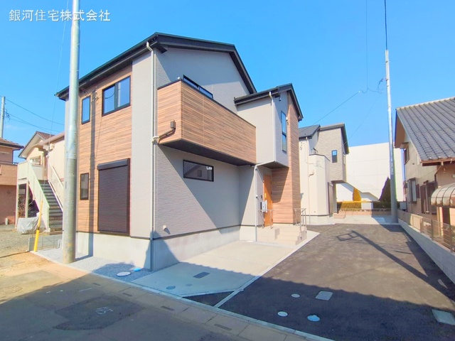 G00367840 埼玉県上尾市柏座３丁目 新築一戸建て 4899万円 土地面積94.42m² (約28.56坪) 建物面積104.59m² (約31.63坪) 間取り４ＬＤＫ 築年月2025年02月(築１年以内)【外観13】