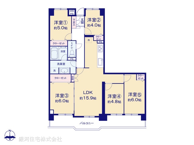 G00368074 神奈川県横浜市金沢区六浦２丁目 中古マンション 3099万円【間取図】