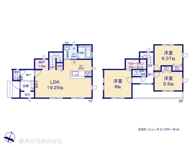 G00368078 埼玉県八潮市大字大曽根 新築一戸建て 3599万円【間取図】