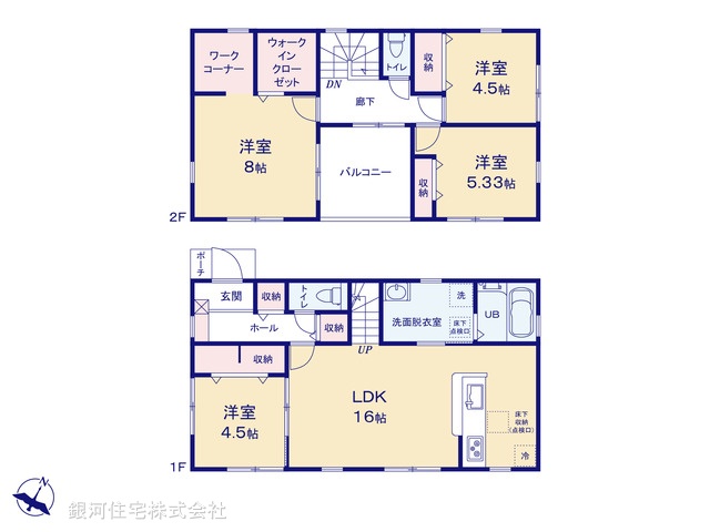 G00368233 東京都西多摩郡瑞穂町大字駒形富士山 新築一戸建て 2980万円【間取図】