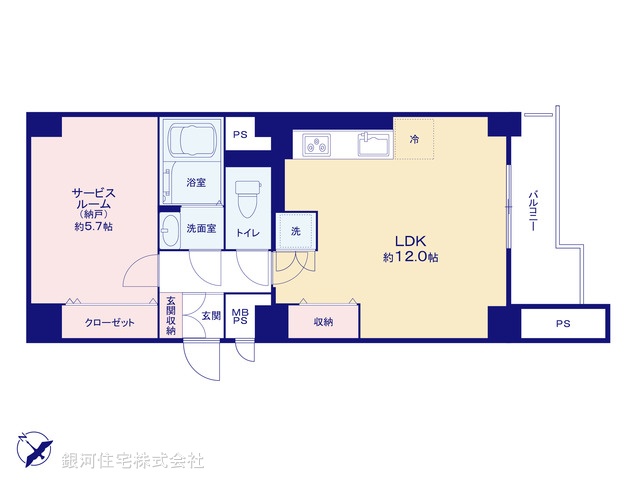 G00368532 東京都北区堀船１丁目 中古マンション 2899万円【間取図】