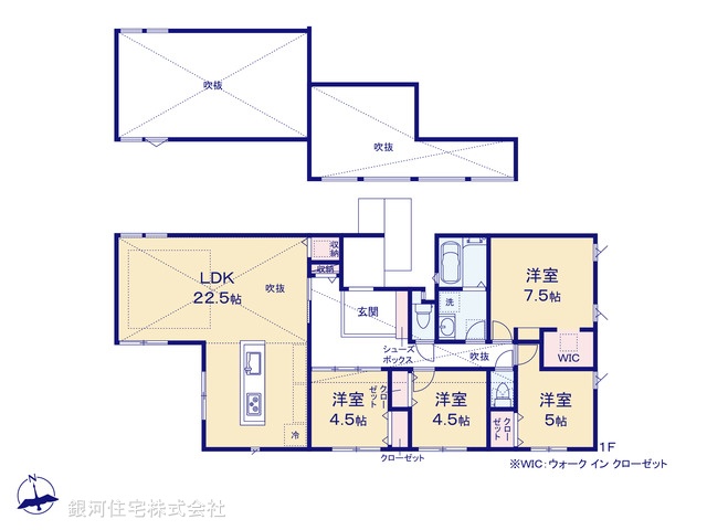 G00368615 千葉県市川市国分７丁目 新築一戸建て 5790万円【間取図】