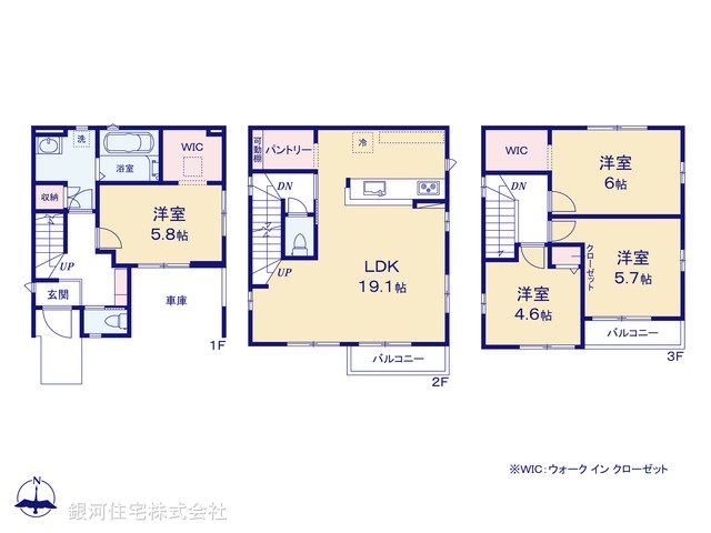 G00368692 埼玉県さいたま市浦和区瀬ヶ崎４丁目 新築一戸建て 4998万円【間取図】
