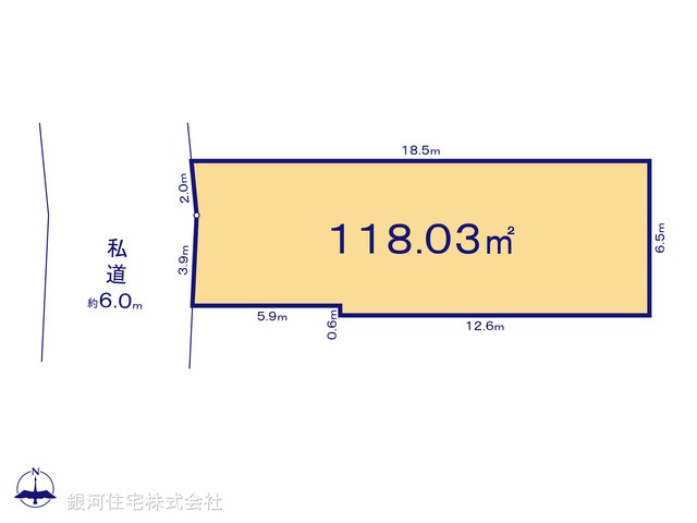 G00368987 東京都世田谷区祖師谷６丁目 土地 6480万円【区画図】