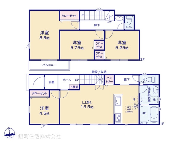 G00369120 東京都西多摩郡瑞穂町大字駒形富士山 新築一戸建て 2780万円【間取図】