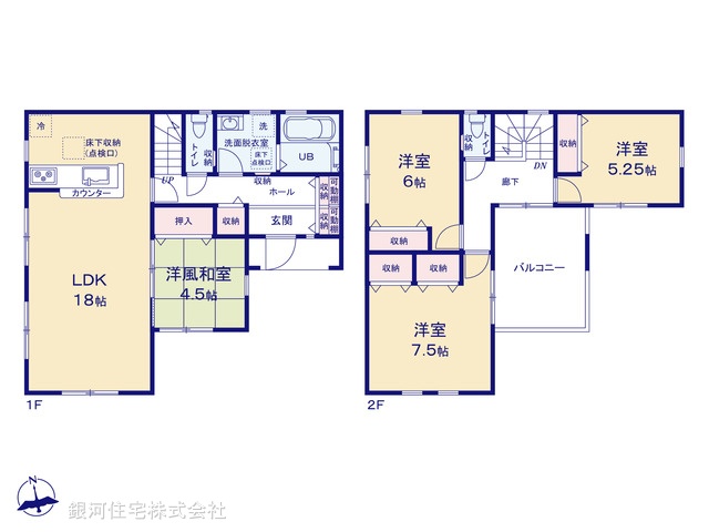 G00369592 千葉県千葉市稲毛区小深町 新築一戸建て 3290万円【間取図】