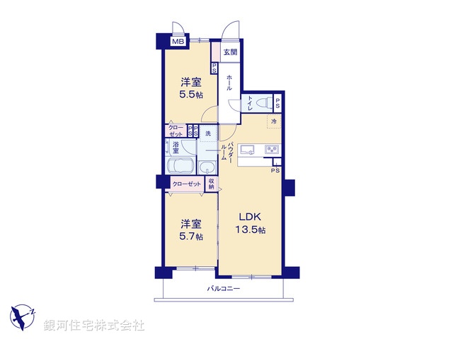 G00369900 東京都板橋区東新町２丁目 中古マンション 4490万円【間取図】