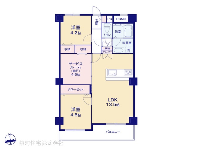 G00369987 東京都板橋区高島平１丁目 中古マンション 3099万円【間取図】