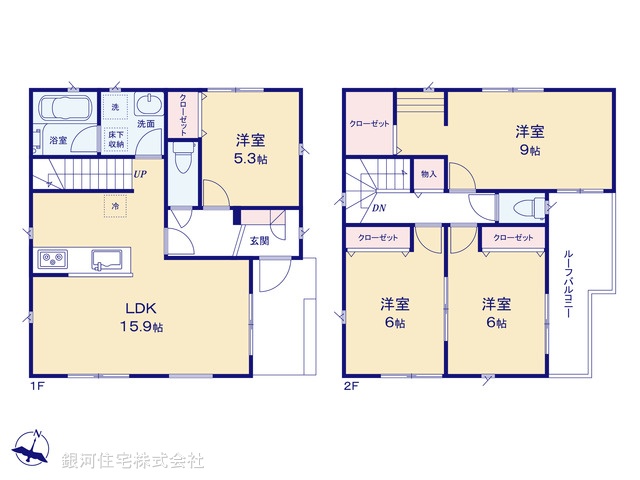 G00370023 埼玉県さいたま市北区東大成町２丁目 新築一戸建て 5380万円【間取図】