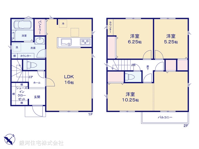 G00370222 神奈川県横須賀市公郷町５丁目 新築一戸建て 3890万円【間取図】