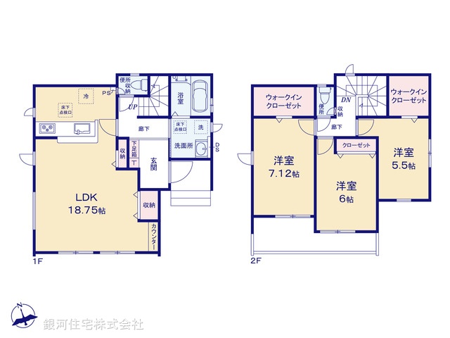 G00370227 埼玉県熊谷市宮町１丁目 新築一戸建て 3380万円【間取図】