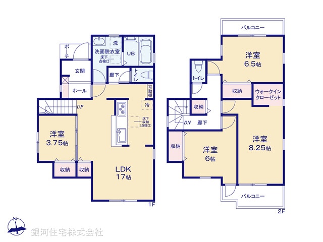 G00370286 東京都町田市図師町 新築一戸建て 3480万円【間取図】