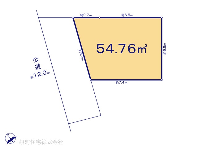 G00370296 神奈川県横浜市港北区綱島東２丁目 土地 6980万円【区画図】