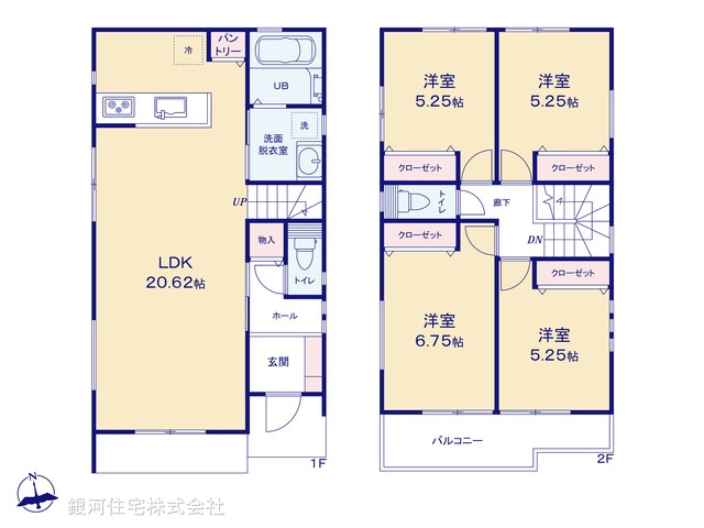 G00370330 東京都町田市小山町 新築一戸建て 4180万円【間取図】