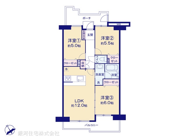 G00370511 神奈川県藤沢市大庭 中古マンション 2380万円【間取図】