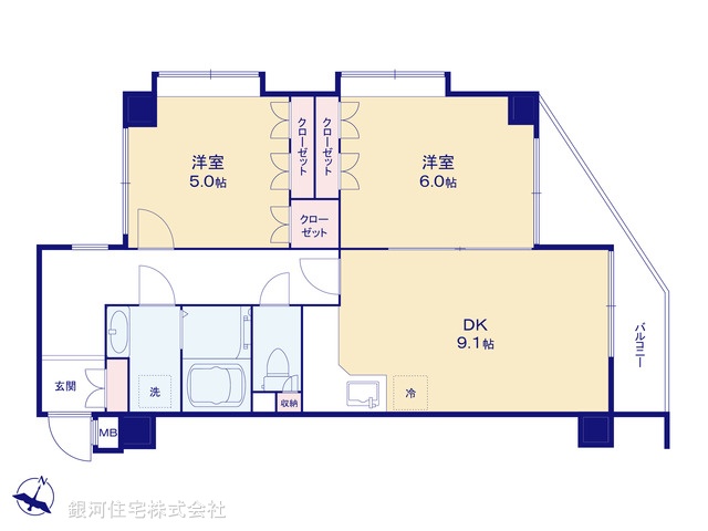 G00370600 東京都杉並区堀ノ内２丁目 中古マンション 3280万円【間取図】
