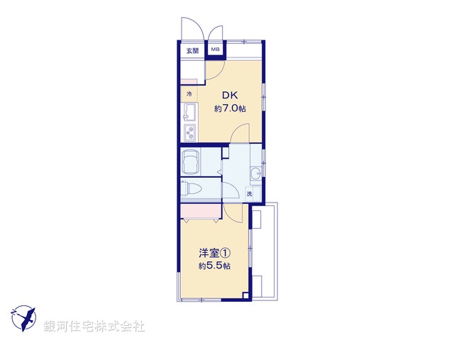 G00370703 東京都大田区田園調布南 中古マンション 1890万円【間取図】