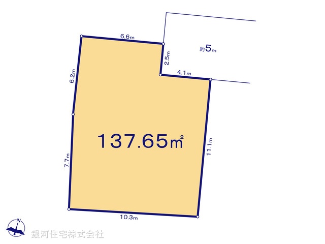 G00370739 埼玉県入間市大字寺竹 土地 1670万円【区画図】