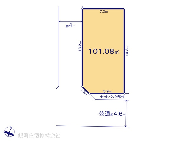 G00370766 埼玉県春日部市備後東２丁目 土地 2200万円【区画図】
