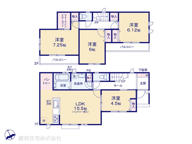 G00370844 千葉県千葉市稲毛区天台４丁目 新築一戸建て 4490万円【間取図】