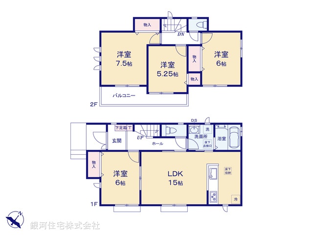 G00370943 埼玉県さいたま市緑区宮本２丁目 新築一戸建て 3898万円【間取図】