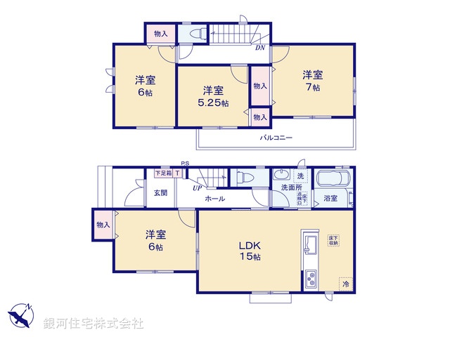G00370945 埼玉県さいたま市緑区宮本２丁目 新築一戸建て 4098万円【間取図】
