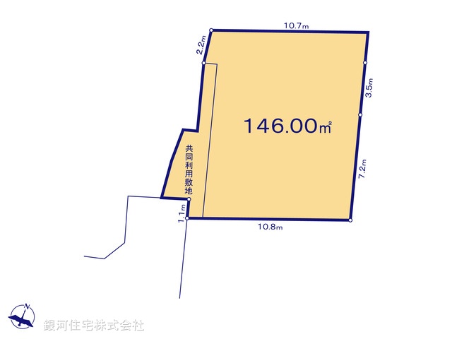 G00370980 神奈川県座間市ひばりが丘５丁目 土地(建築条件付土地) 2580万円【区画図】