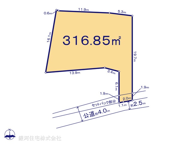 G00371007 神奈川県鎌倉市大町２丁目 土地 1億2800万円【区画図】