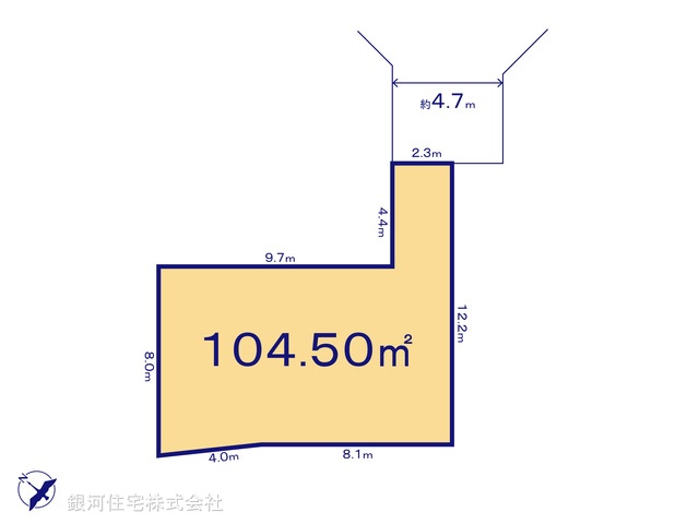 G00371009 神奈川県愛甲郡愛川町中津 土地 580万円【区画図】