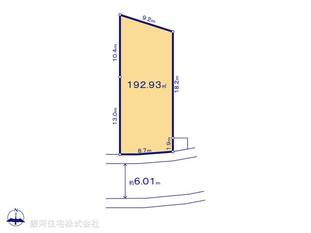 G00371010 神奈川県平塚市真田１丁目 土地 2080万円【区画図】
