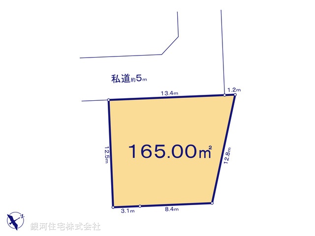 G00371036 東京都八王子市川口町 土地 1780万円【区画図】