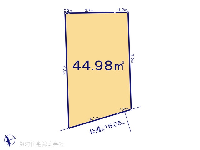G00371100 東京都武蔵野市関前５丁目 土地 3875万円【区画図】