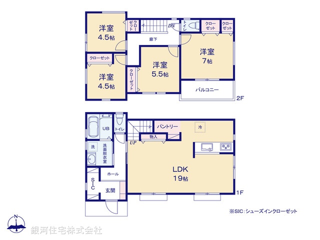 G00371122 東京都町田市小山町 新築一戸建て 3980万円【間取図】