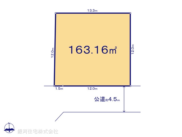 G00371161 神奈川県横浜市瀬谷区橋戸３丁目 土地(建築条件付土地) 3790万円【区画図】