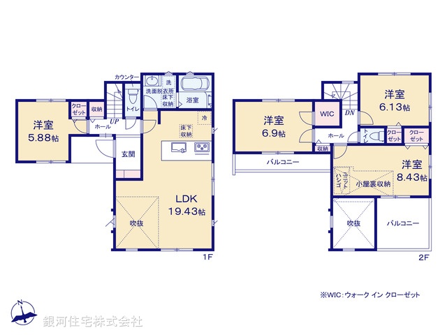 G00371168 埼玉県川口市朝日３丁目 新築一戸建て 4980万円【間取図】