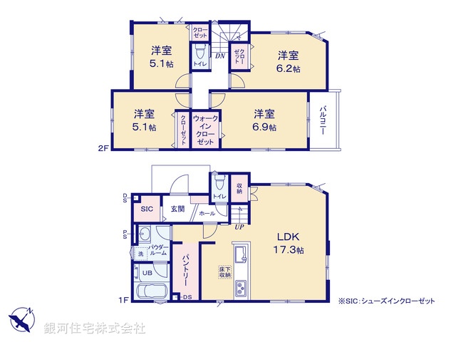 G00371199 埼玉県新座市新座２丁目 新築一戸建て 4380万円【間取図】