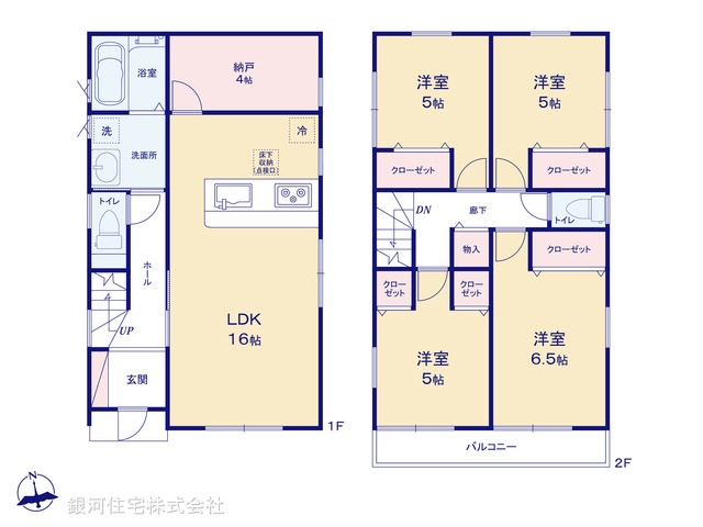 G00371363 千葉県八千代市萱田町 新築一戸建て 3590万円【間取図】