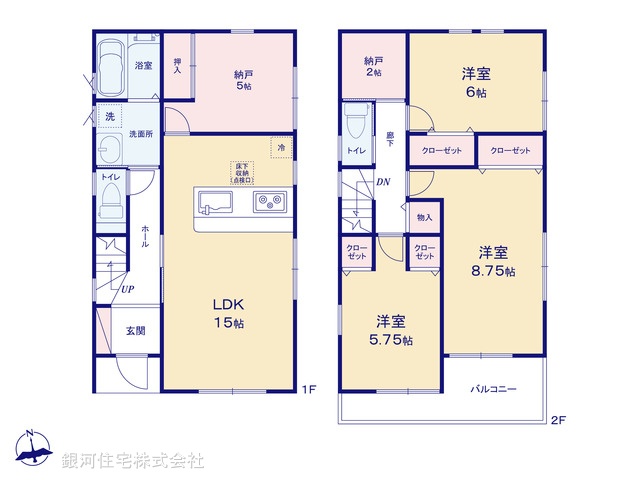 G00371364 千葉県八千代市萱田町 新築一戸建て 3590万円【間取図】