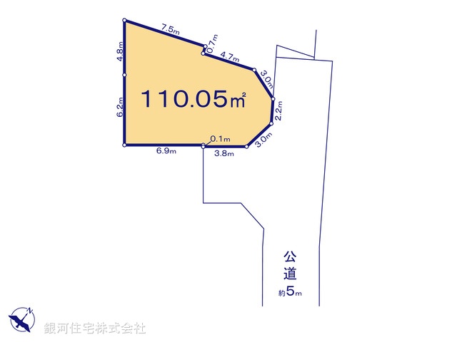 G00371368 東京都東村山市野口町１丁目 土地 4490万円【区画図】