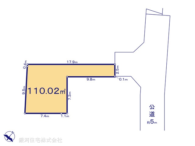 G00371369 東京都東村山市野口町１丁目 土地 3990万円【区画図】