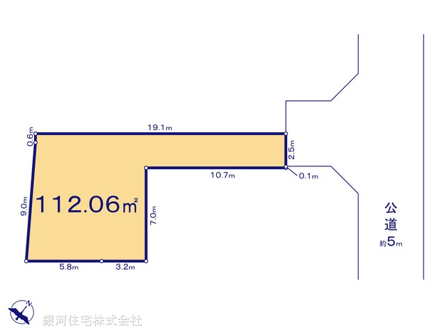 G00371374 東京都東村山市野口町１丁目 土地 3890万円【区画図】