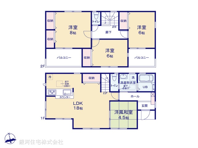 G00371387 千葉県佐倉市宮前２丁目 新築一戸建て 3690万円【間取図】