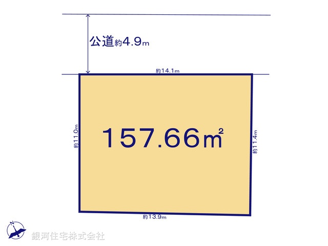 G00371396 神奈川県海老名市国分寺台４丁目 土地 2990万円【区画図】